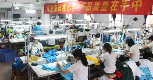 焦点娱乐运动服生产车间 焦点娱乐运动服生产车间